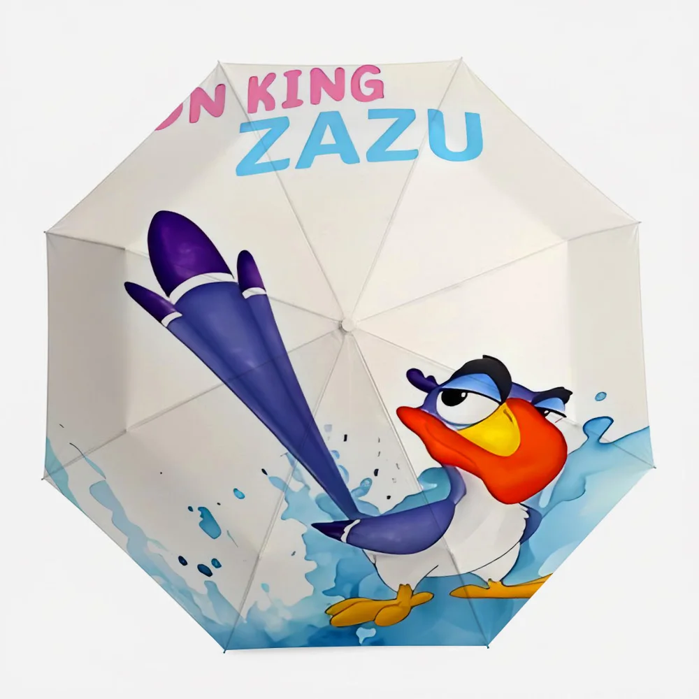 

Автоматический складной зонт Disney The Lion King Zazu Watercolor Splash Art, водонепроницаемый, ветрозащитный, компактный, для путешествий