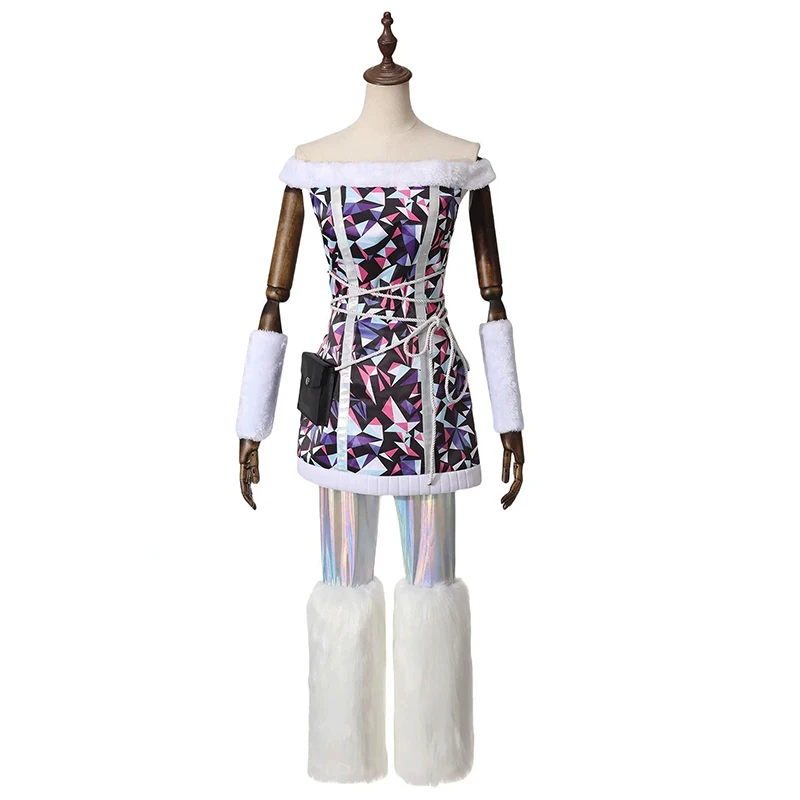 أنيمي الوحش آبي Bominable تأثيري حلي النساء فستان الخريف الشتاء موحدة عيد الميلاد ملابس للحفلات