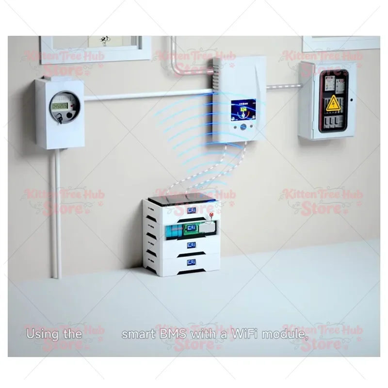 Lithium Iron Phosphate Battery BMS WIFI Module 8S 16S 24S 40A 100A 150A 200A Lifepo4 Li- LTO APP Remote Monit
