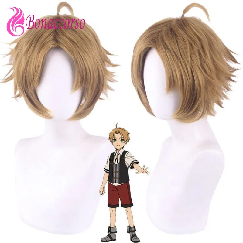 

Jobless Reincarnation Rudeus Cosplay Wig Anime Coser Synthetic Short Curly Wig High Quality Heat Resistant Fiber Halloween Wig