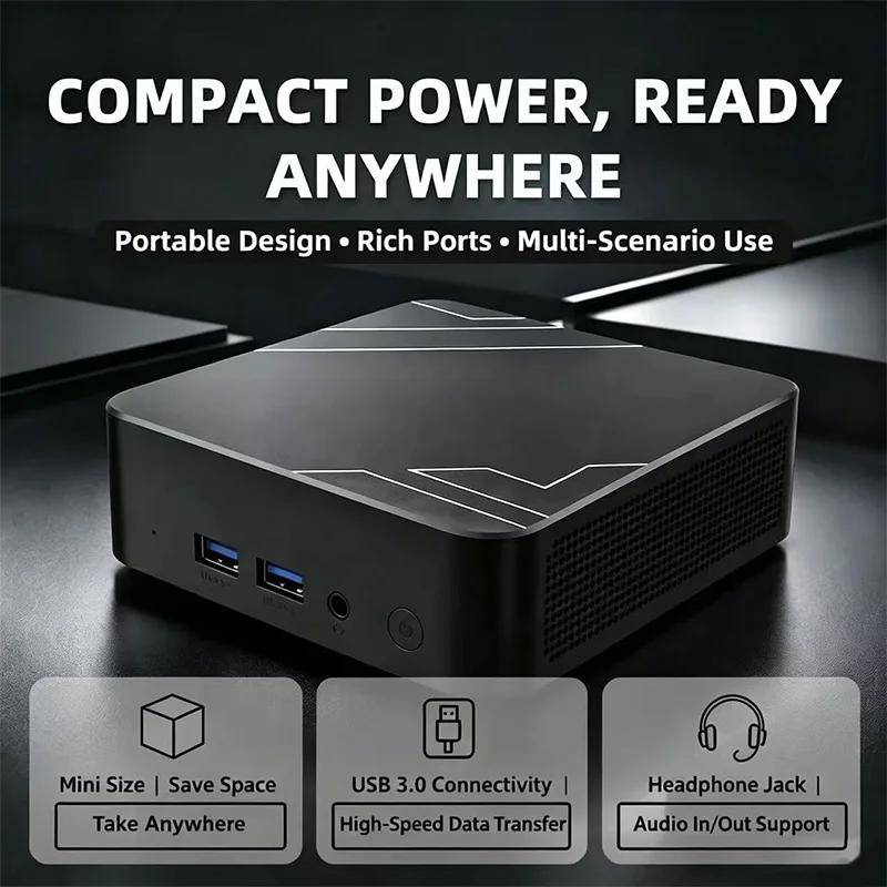 Intel i9 8950HK Mini Desktop PC 16GB DDR4 2TB NVMe SSD Triple 4K WiFi6 High Performance Small Computer Office Home Pro Ultra