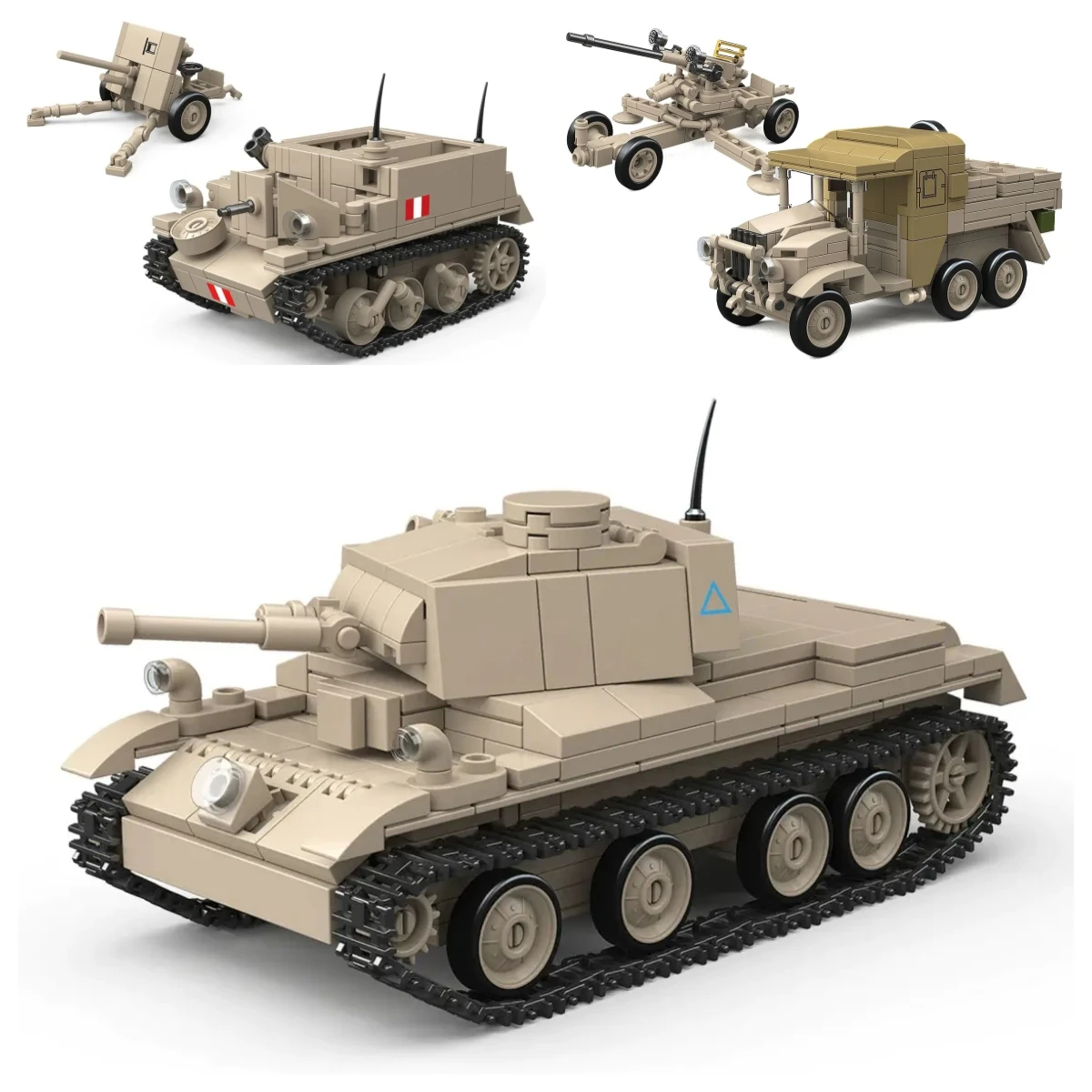 

2025 NEW WW2 World War II Bren Gun Carrier Tank Model Building Blocks Bricks Bofors Morris CDSW Military A13 MK I Toy Gifts Kids