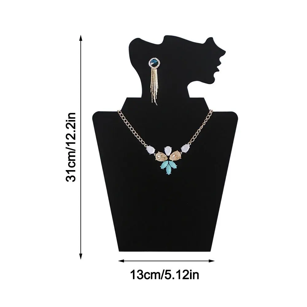 Stof Mannequin Sieraden Display Stand Zijgezicht Mannequin Unieke Sieraden Opbergrek Houder Hoofd Buste Portret
