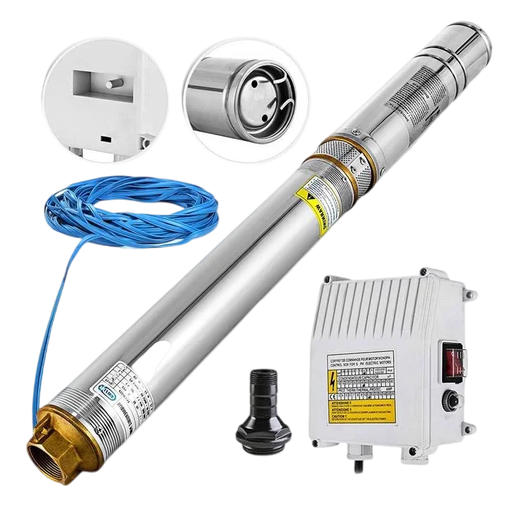 6inch Deep Well Submersible Pumps Borehole Submersible Water Pump 60m111/h Flow Rate Stainless Steel 220V 380V Electric 1year