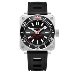 Aquatico Steel Man Black Dial Ceramic Bezel Watch (NH35)