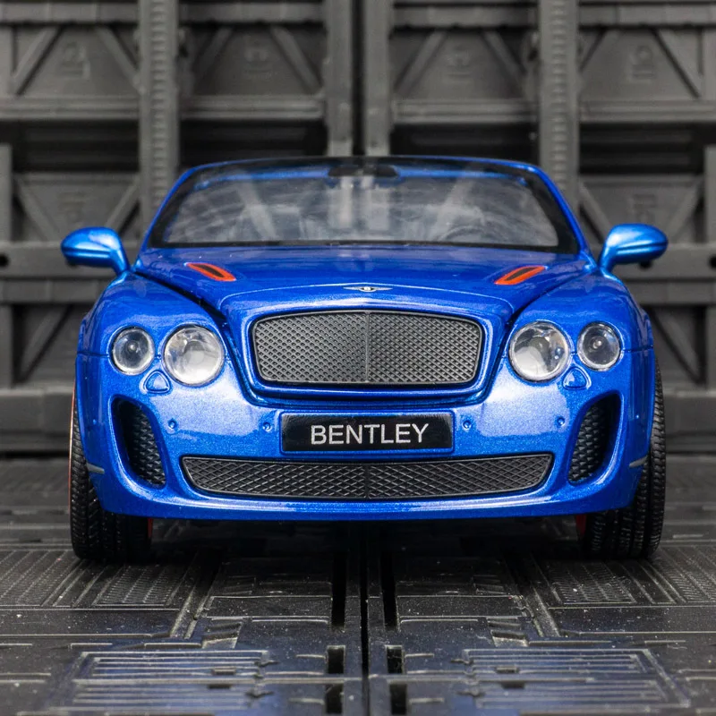 1:24 Bentley Continental ISR Convertible Alloy Diecasts & Toy Vehicles Metal Toy Car Model Sound and light Collection Kids Toy