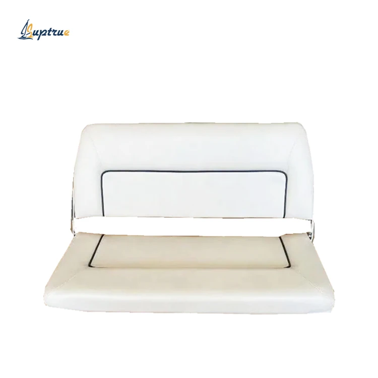 Marine Boat Deluxe Foldable Bench Boat Seat Clearance for 2 Persons Double Chair White Black for Sale