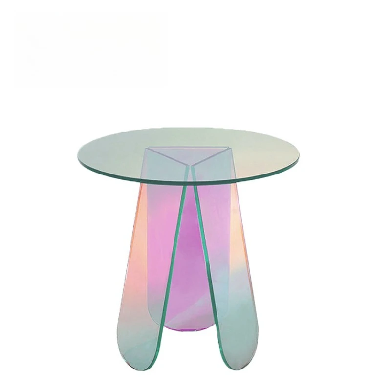 

Acrylic fairy colorful glass bedside table edge few designer gradual change coffee table