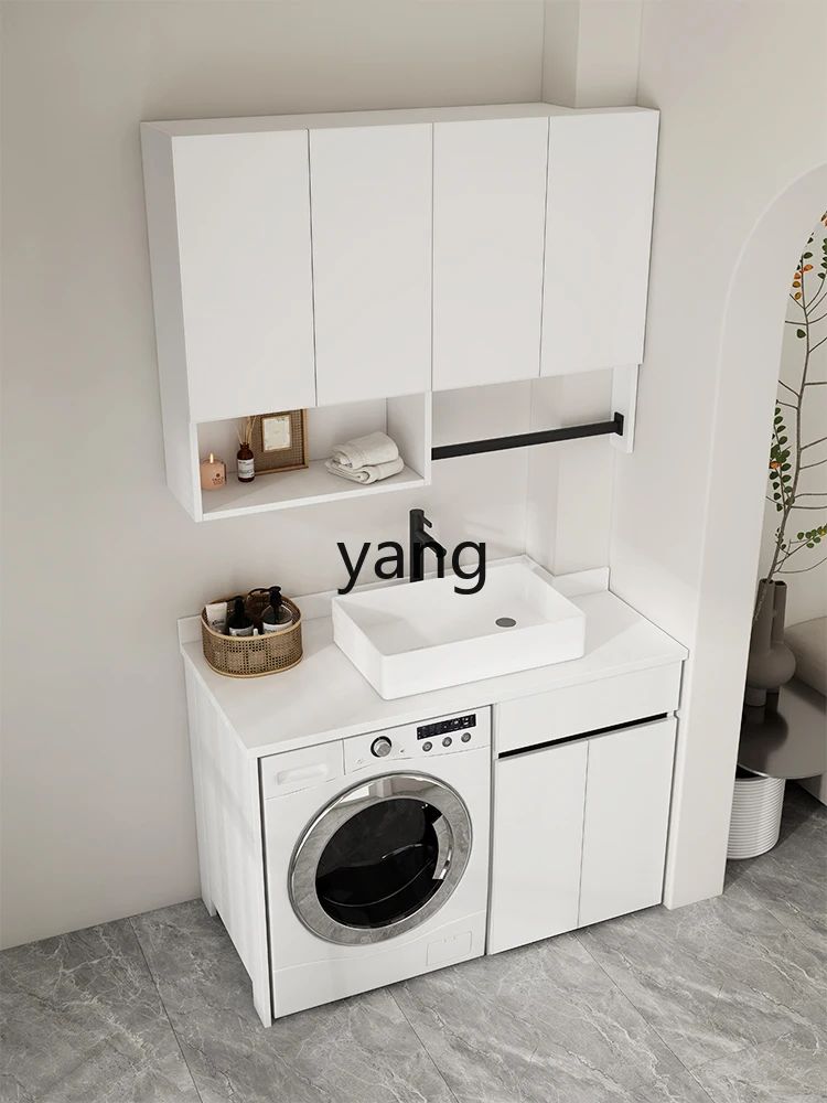 Yjq Alumimum Wash Wardrobe Bathroom Cabinet Combination Small Apartment Washing Machine Cabinet Partner Customization