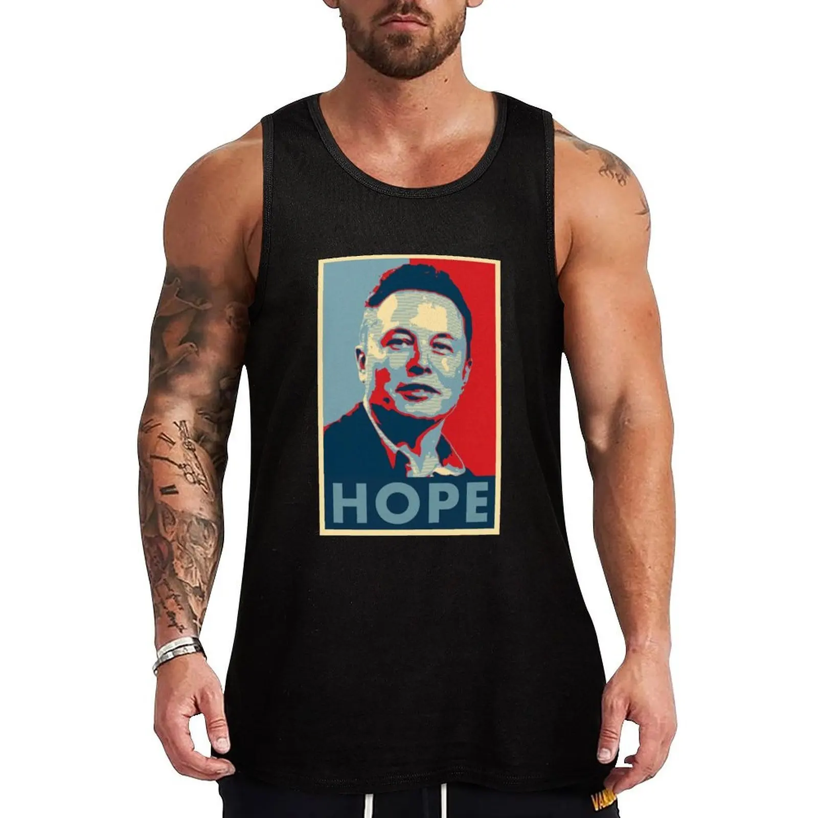 

Elon Musk Hope Tank Top Working vest gym shirt men men gym
