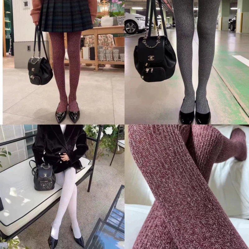 

Autumn and Winter Women Tights Wool Cashmere Warm Thigh High Stockings Pantyhose Sexy Lingerie Hosiery Tights Pantyhose Leggings
