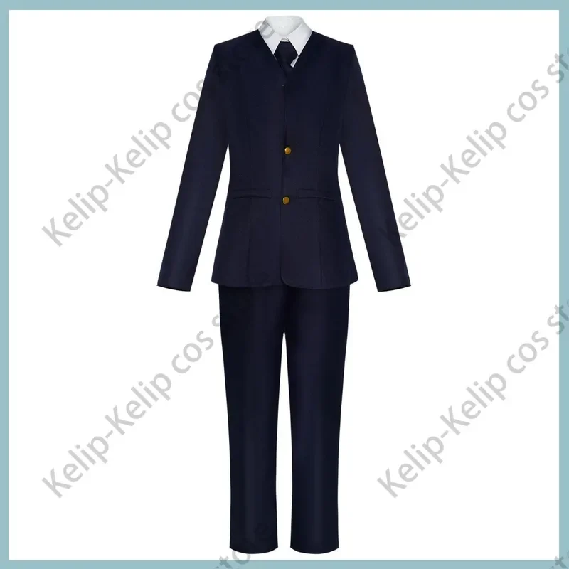 Anime Jujutsu Kaisen Miwa Kasumi Cosplay Costume Wig Japanese Navy Blue High School Uniforms Coat Adult Woman Campus Suit