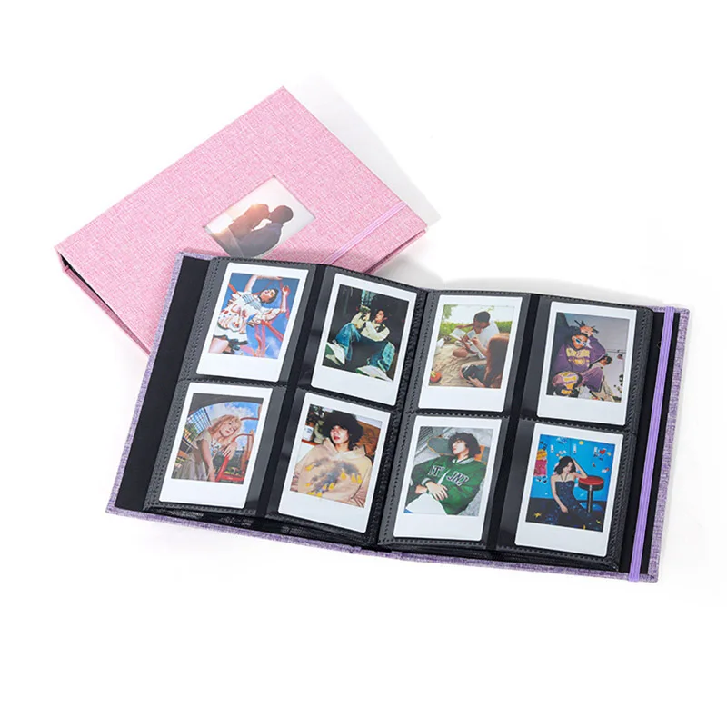 Álbum de películas fotográficas de 208 bolsillos, libro de almacenamiento de imágenes de lino y algodón para FujiFilm Instax Mini 11 8 9 7s Mini película de 3 pulgadas, tamaño de papel