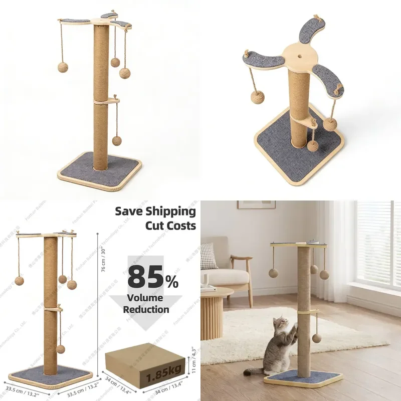 for Custom Natural Sisal Cat Scratching Board Tree Tower Personalized Design High Quality Cheap Factory Direct