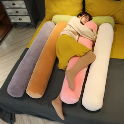 60/80/100/130cm Cartoon Animal Plush Pillow Simple Solid Color Stuffed Soft Long Sleep Pillow Doll Cushion Kids Girls Gift