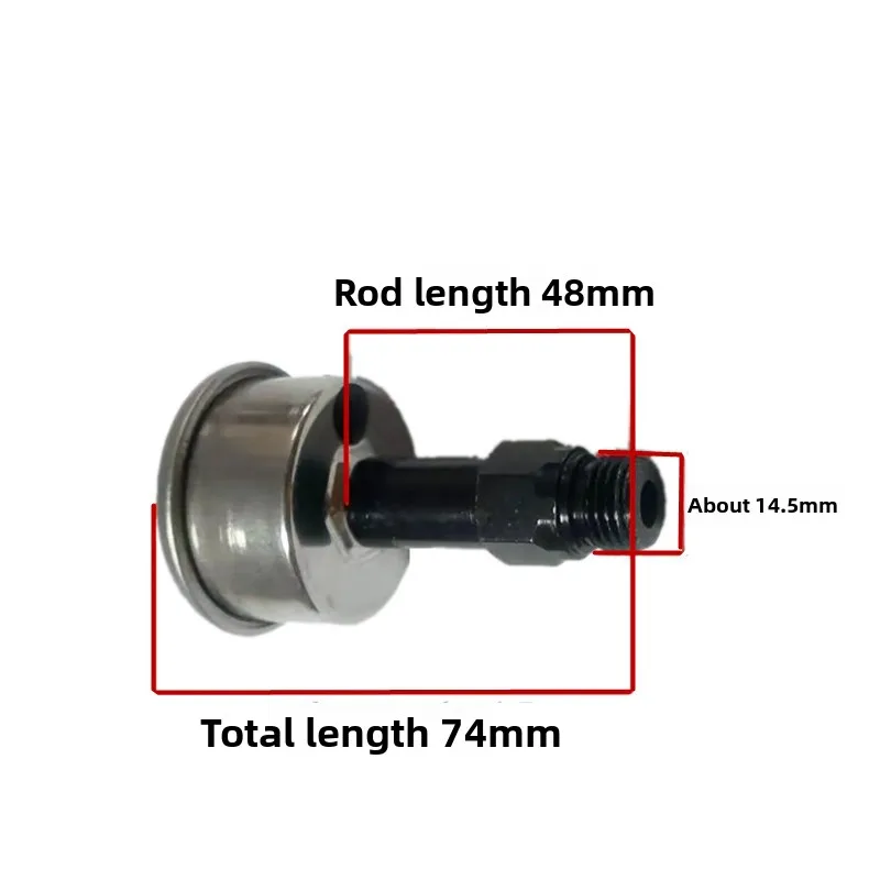 Household Portable Car Washer Pump Head with Long Rod Pressure Gauge, High Pressure Cleaning Accessory