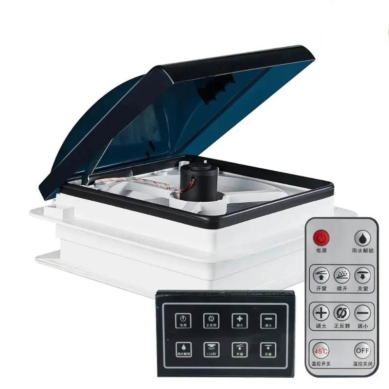 

RV Accessories, 14-inch, CE Certified, 12V, UV Resistant, with Remote Control, LED Lights and Touchscreen; RV Electric Sunroof