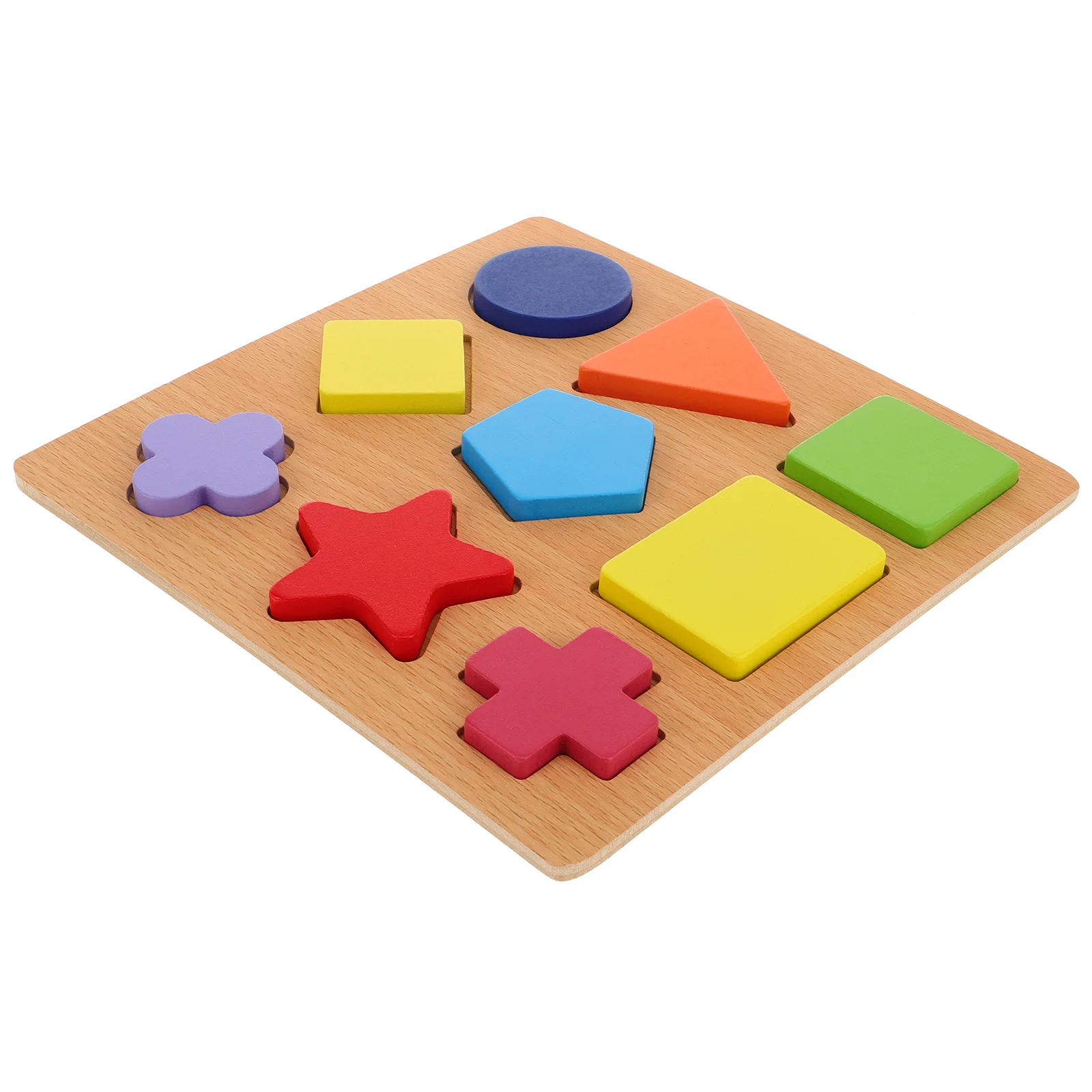 

Geometric Shape Puzzle 3D Math Toy Kids Geometry Puzzles Cognitive Board Color Shape Recognition Educational Wooden Toy