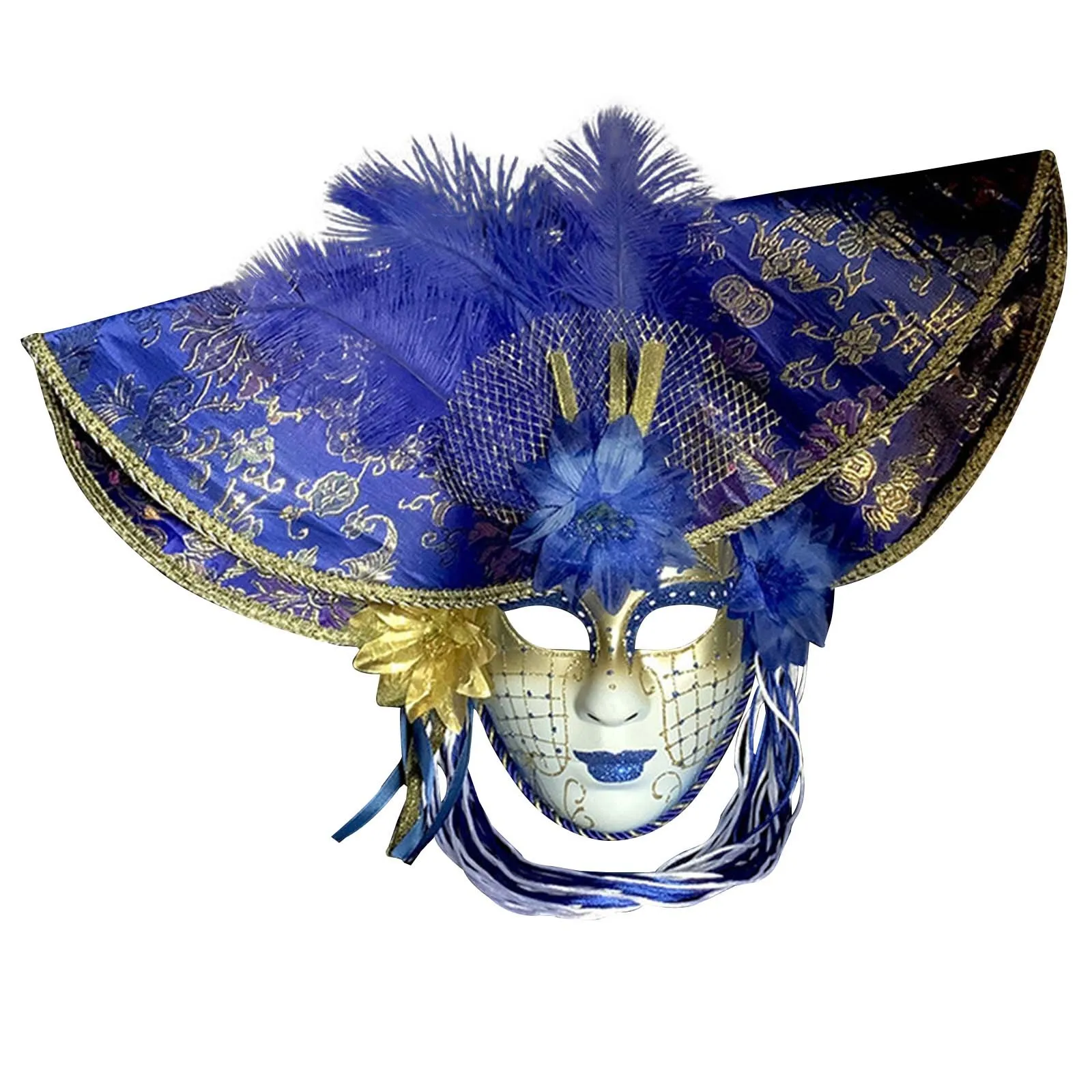 Karneval Maskerade Party Hut Maske venezia nische Maske Cosplay Prop Maskerade für Frauen Karneval wunderschöne Feder Blume Hut Maske