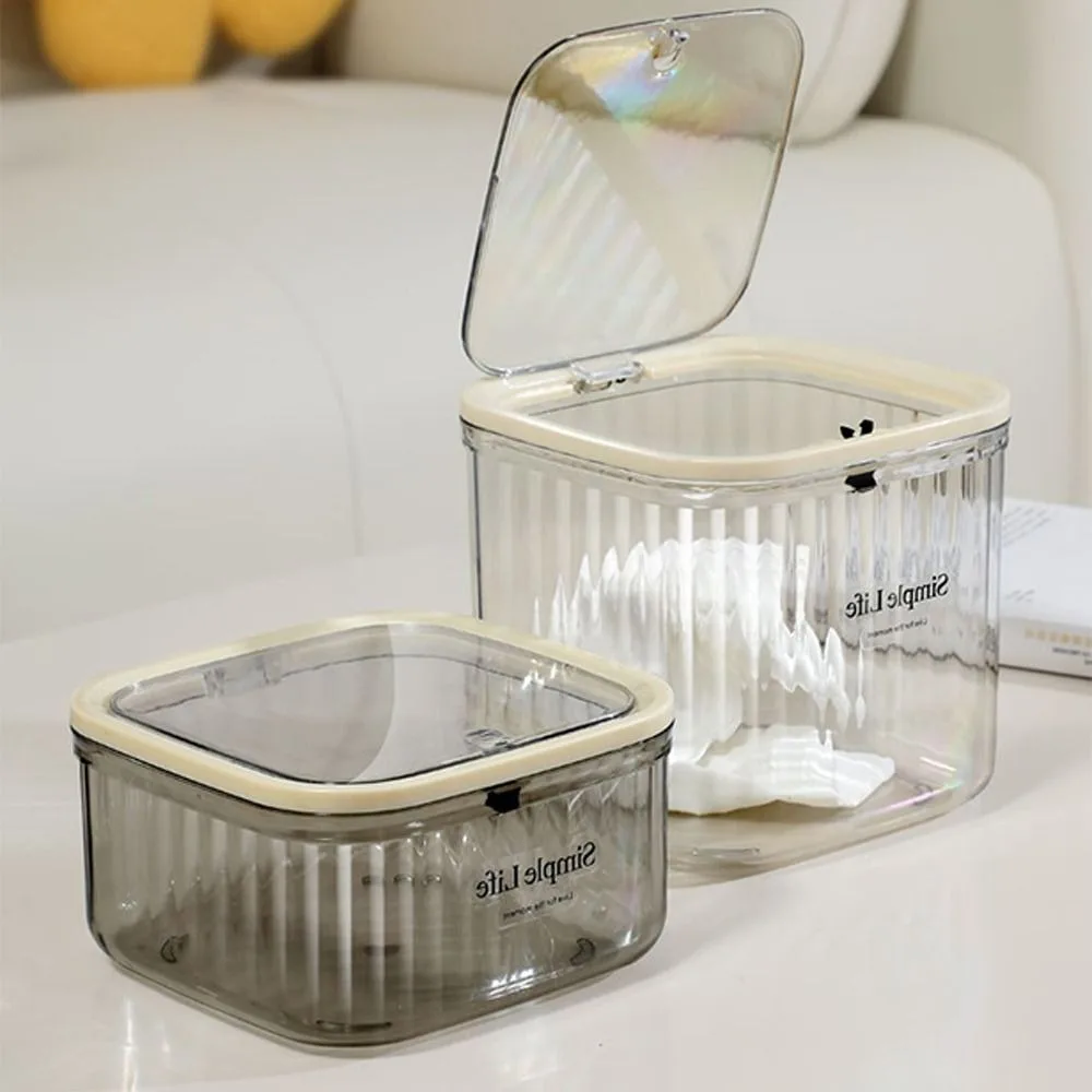 

Mini With Lid Transparent Storage Box Dust Proof Desktop Organizer Pop-up Storage Box Acrylic Desktop Storage Box Home