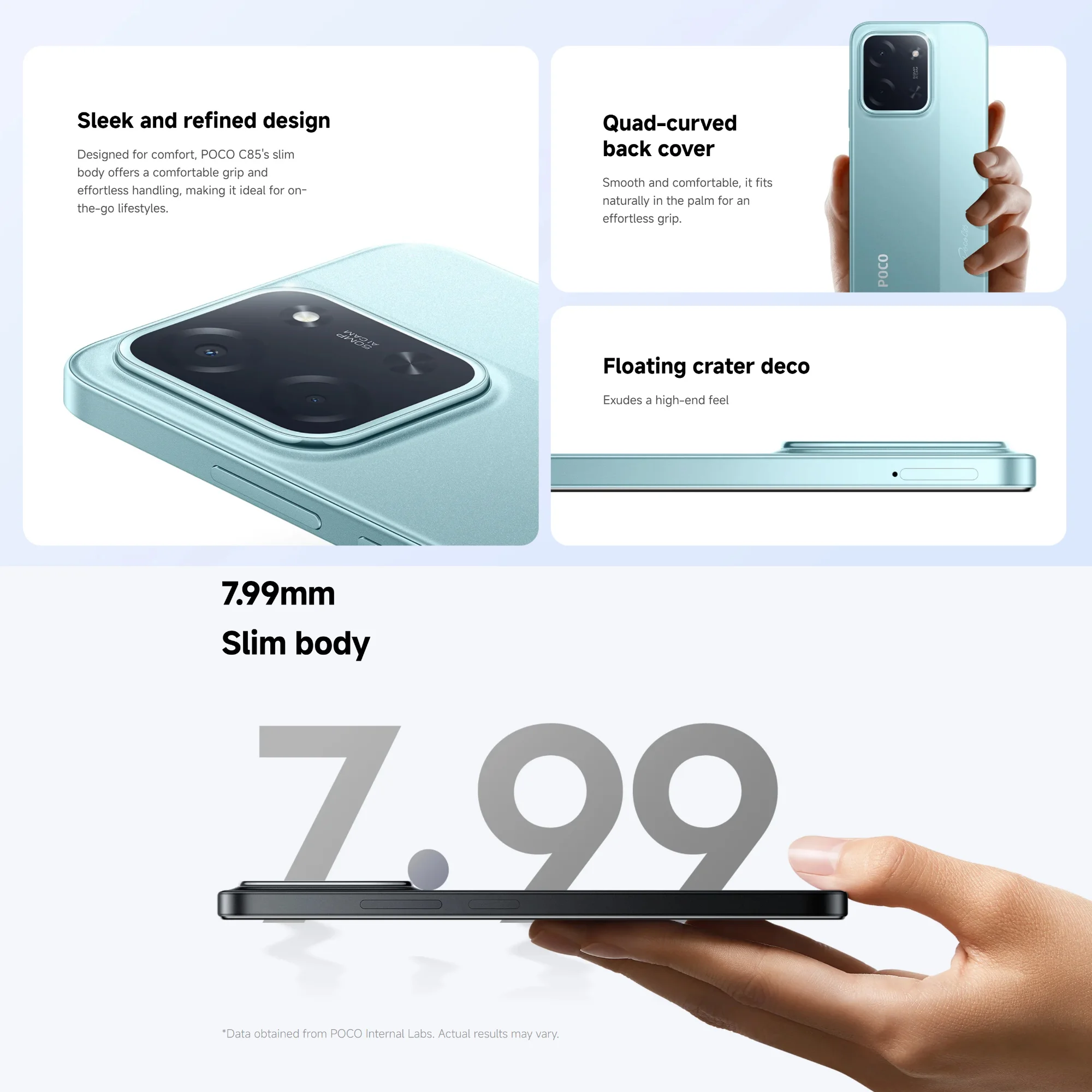 POCO C85 4G 8 + 256GB الإصدار العالمي 120 هرتز 6.9 "نقطة عرض MediaTek Helio G81-Ultra 50MP الكاميرا الرئيسية 6000mAh 33W IP64 NFC