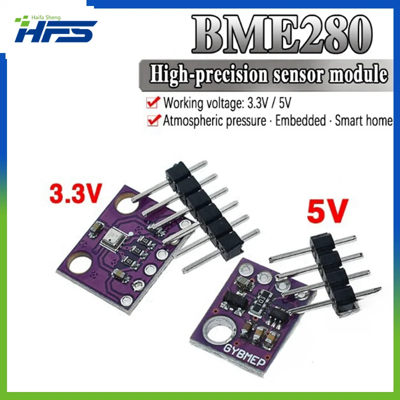 

official GY-BME280-3.3 BME280 5V 3.3V Digital Sensor Temperature Humidity Barometric Pressure Sensor Module I2C SPI 1.8-5V