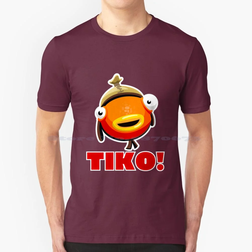 Tiko Tiko Games T Shirt 100% Cotton Tee Fishy Tiko Fishstick Gamer