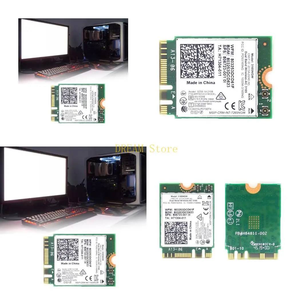 

5NGW Wireless Card 5Ghz 600M 3165 Dual-band NGFF Wifi Adapter best sale