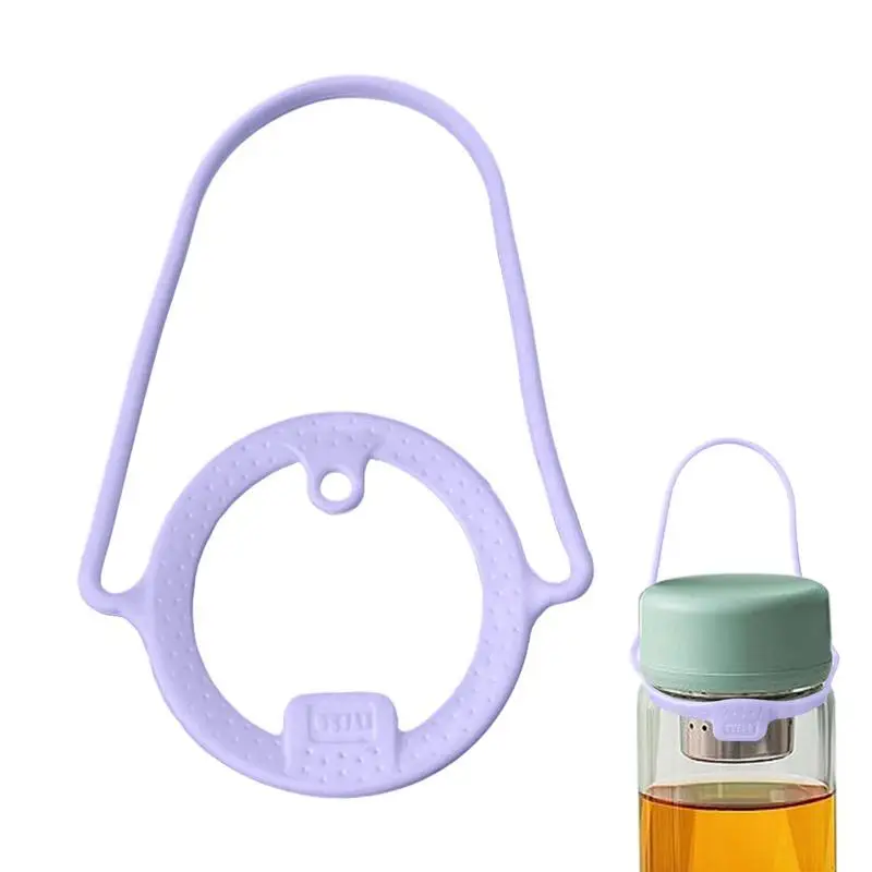 Sangle de poignée coordonnante en ULde silicone pour bouteille d'eau, accessoires mignons