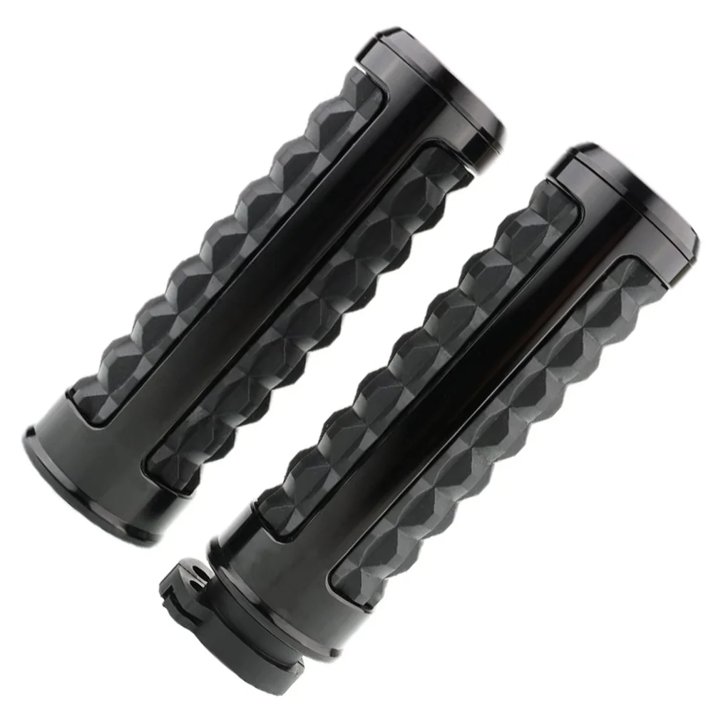 2 pcs Universal Motorcycle Throttle Hand Grips Aluminum Alloy For Motorcycles with 1 inch (25mm) Cable Throttle Handlebar