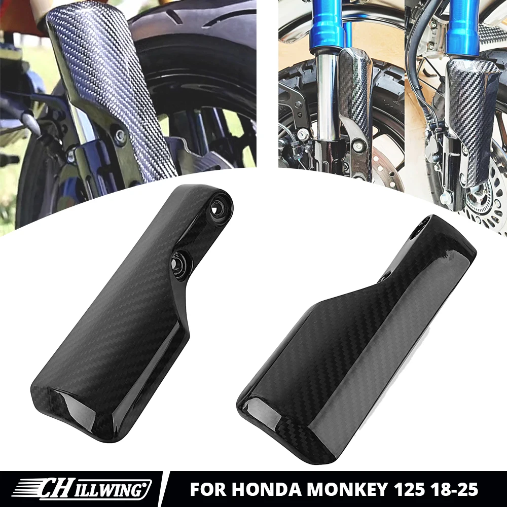 For Honda Monkey 125 Z125 Monkey125 2018 2019 2020 2021 2022 2023 Motorcycle 100% Carbon Fiber Lower Fork Tube Covers