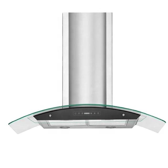 Kitchen Appliance 60 Cm Extractor Hood Home Electric Range Hood SS Chimney Copper Motor Island Mounted Household 180