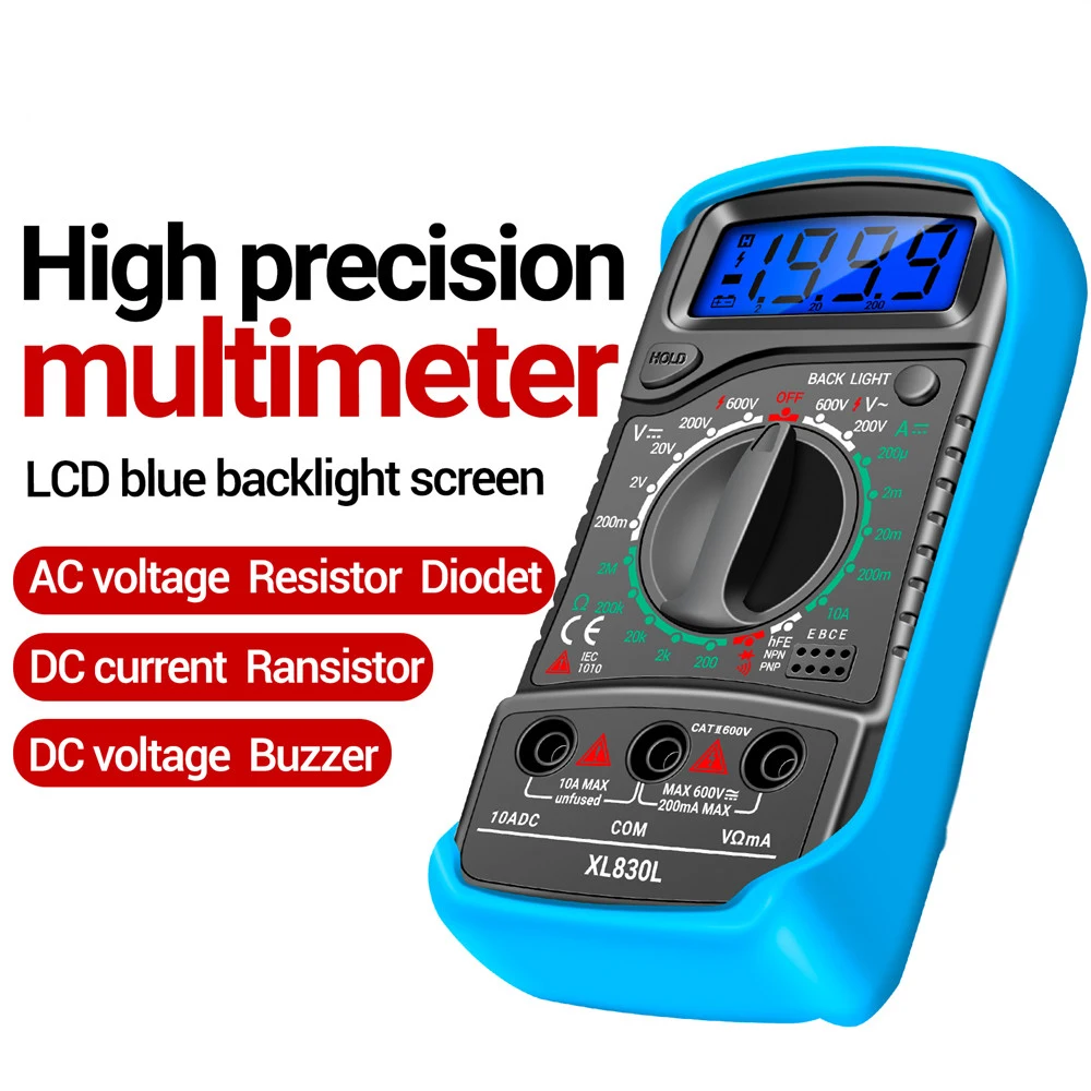 High-precision XL830L Digital Profissional Multimeter Electric Voltmeter Ammeter AC DC Voltage Tester Capacitance Meter