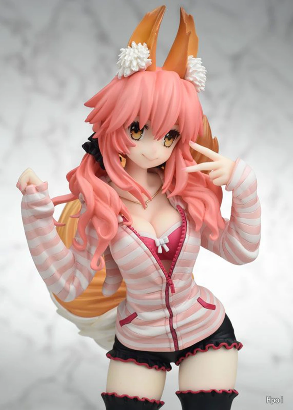 25CM Anime Fate/Extra CCC Tamamo geen Mae Figuur 1/7 Caster Plain Kleding ver Stand Model Speelgoed pop Action Figure Collectie Geschenken