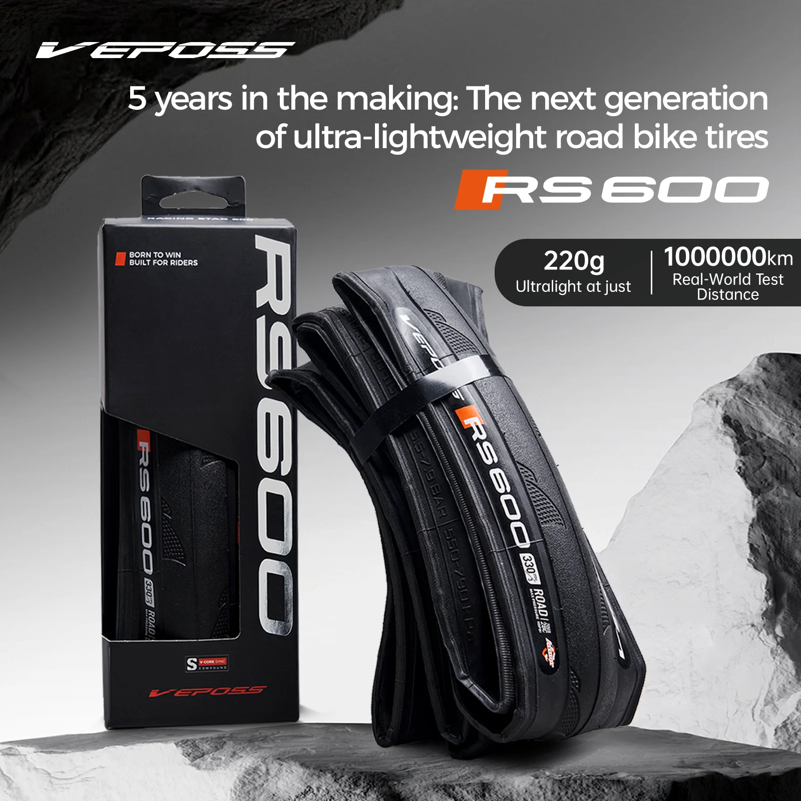 Vook Veposs700X28C Road Bicycle Ultra-Light Foldableing Tire Wear-Resistant Anti-Puncture Open Bicycle Tire
