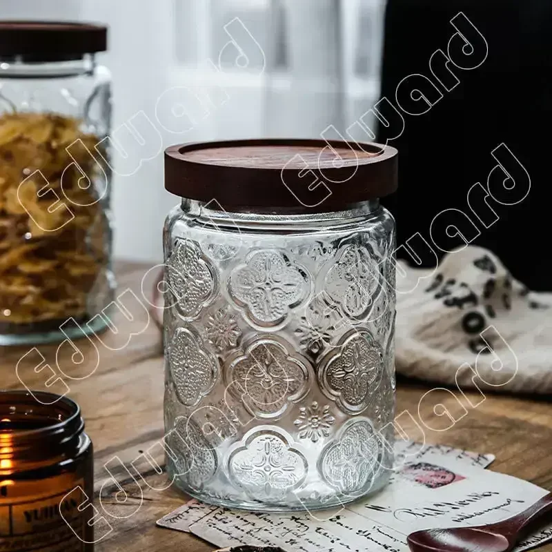 Jar Retro Style Glass Jars Bottles Nordic Style Glass Jars and Lids Household Use Glass Container Storage Containers Honey Jars