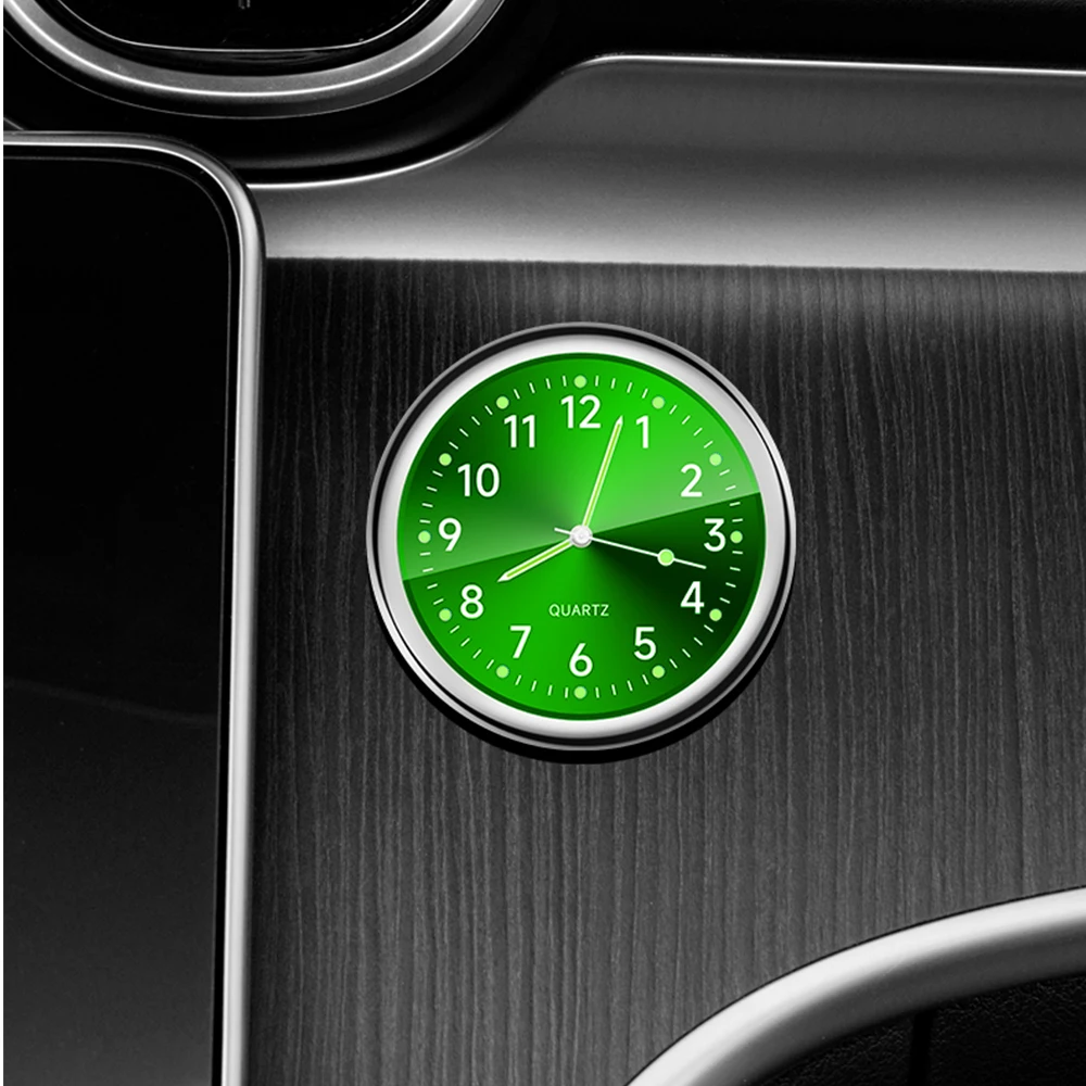 Auto Uhr leuchtende Automobile interne Stick-On Mini Digitaluhr Mechaniker Quarzuhren Auto Ornament Autozubehör