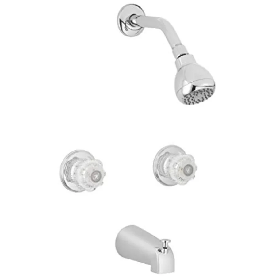 

10SHO1H-CH-AV Acrylic Knobs Tub and Shower Faucet Trim Kit