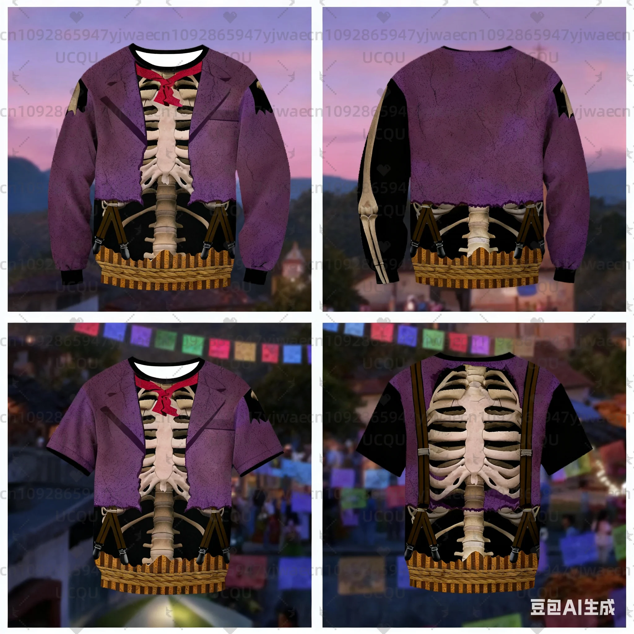 كوكو هيكتور زي فيلم الرسوم المتحركة تي شيرت رجالي ملابس الهالوين التأثيرية الخريف موضة كرة القدم جيرسي البلوفرات #1