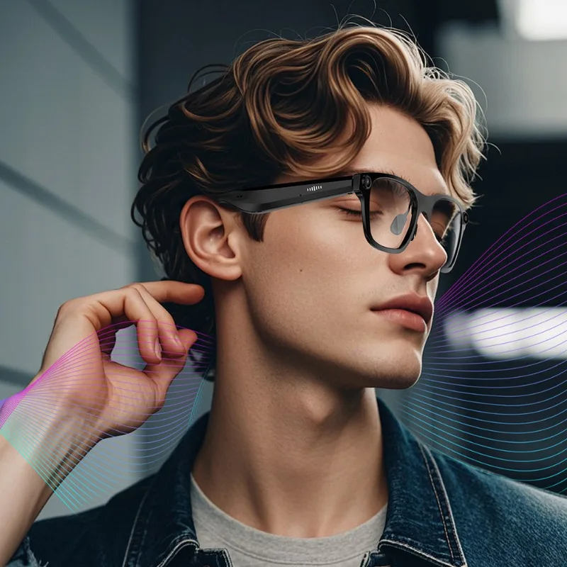 

New photo recognition camera smart bluetooth music call AI question and answer intelligent recording translation glasses