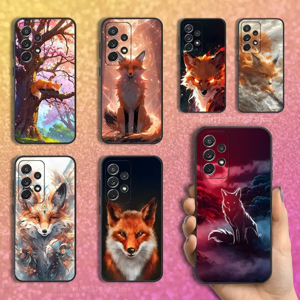 

Cool Animal Fox Art Case For Samsung S10,Plus,S9,Ultra,S24,S21,S20,S23,FE,S22,S25,Lite,Soft Silicone Black