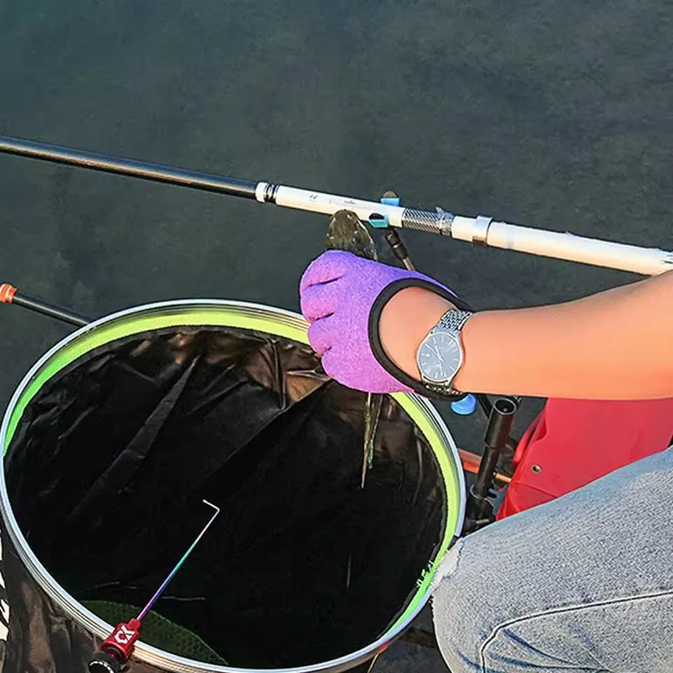 1 個厚い滑り止め釣り手袋屋外釣り保護フルフィンガーグローブポータブル防水漁師のホームグローブ