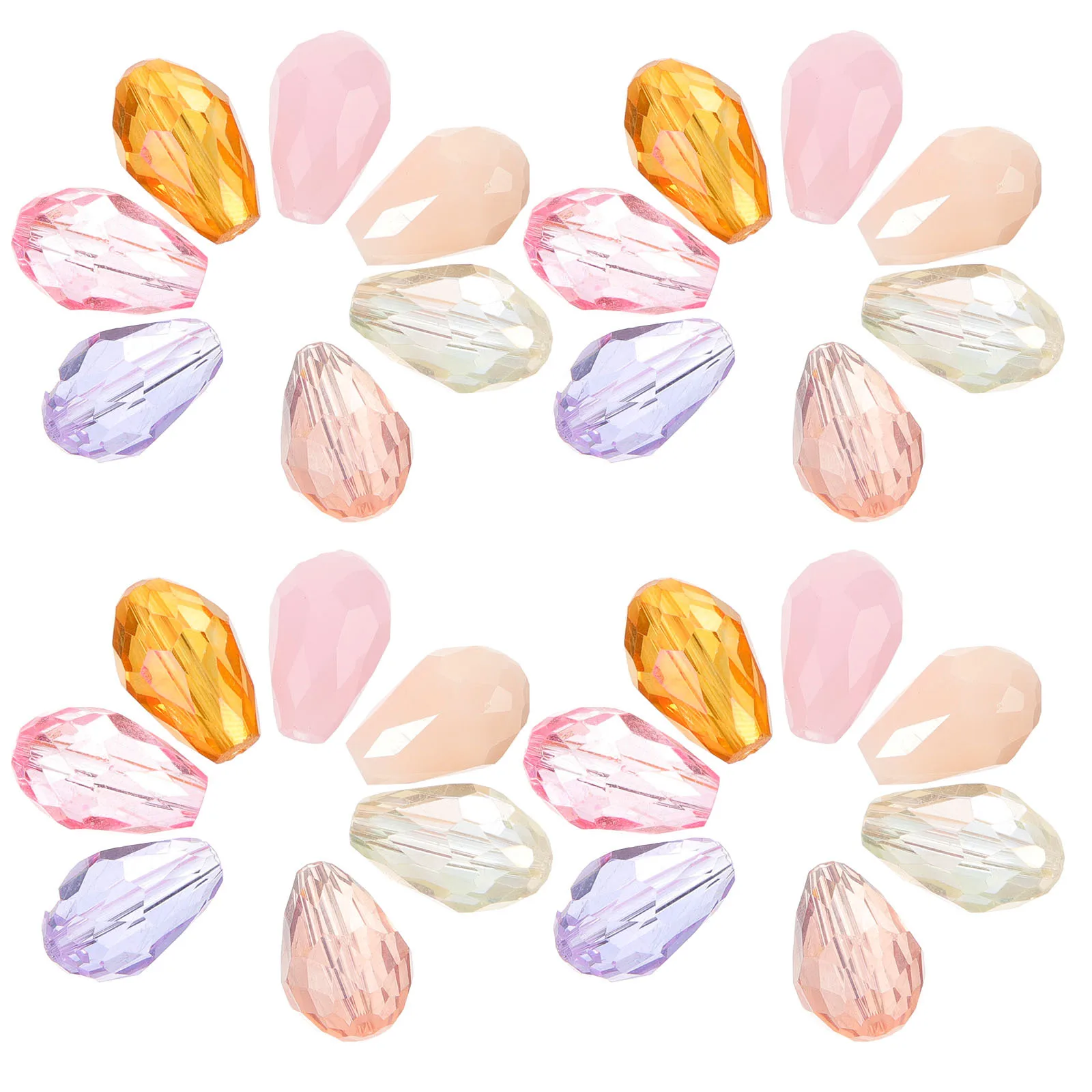 

50 шт., стеклянные бусины с каплями воды, свободные бусины-разделители для изготовления ювелирных изделий своими руками, ожерелье, браслет, ремесленный комплект, аксессуары для бисера