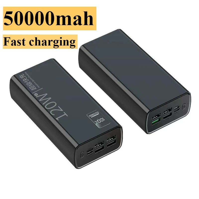 

50000mAh Ultra Large Capacity Portable Fast Charging Power Bank Supporting 120W Fast Charging Suitable for Xiaomi IPhone Huawei