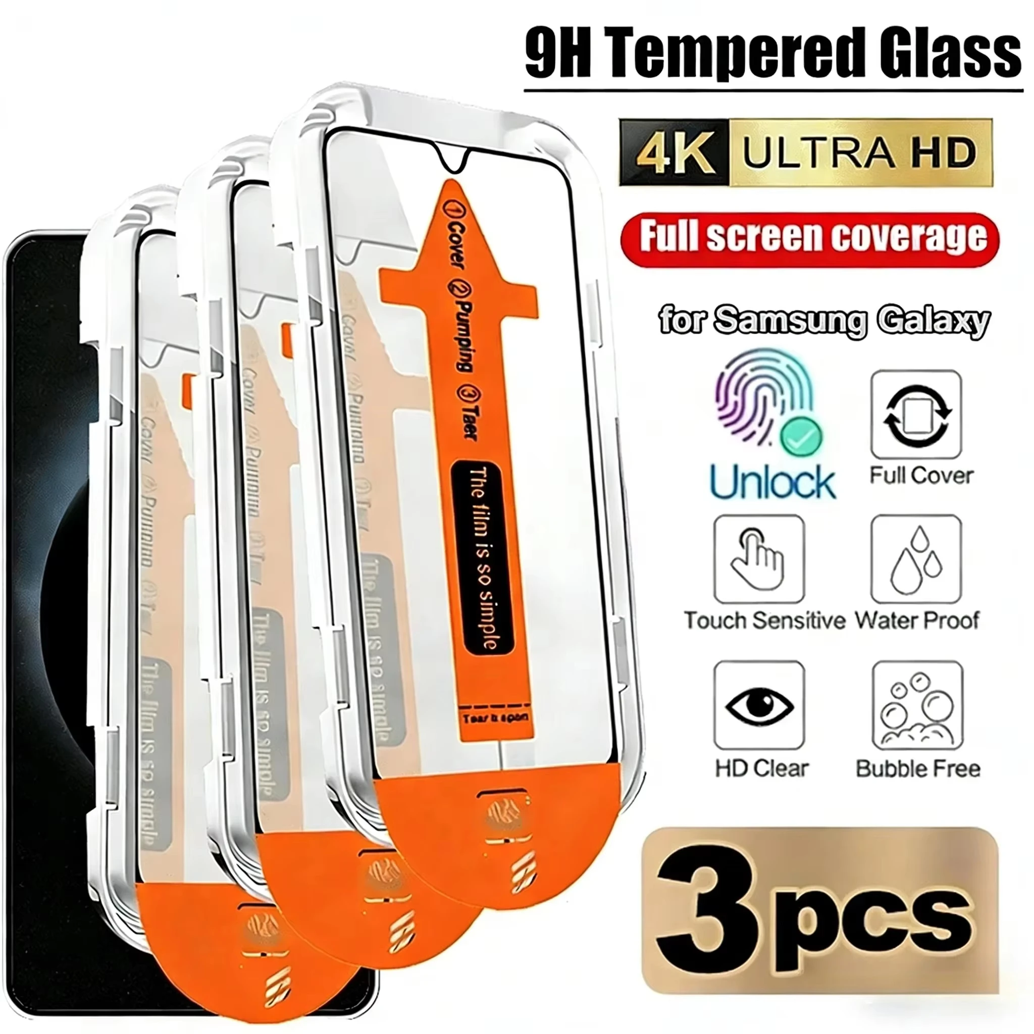 1-3 Stück Einfach zu installierender Displayschutz aus gehärtetem Glas für Samsung Galaxy S26 Ultra S25 Plus S24 S23 FE S22 S20 FE S25 Edge