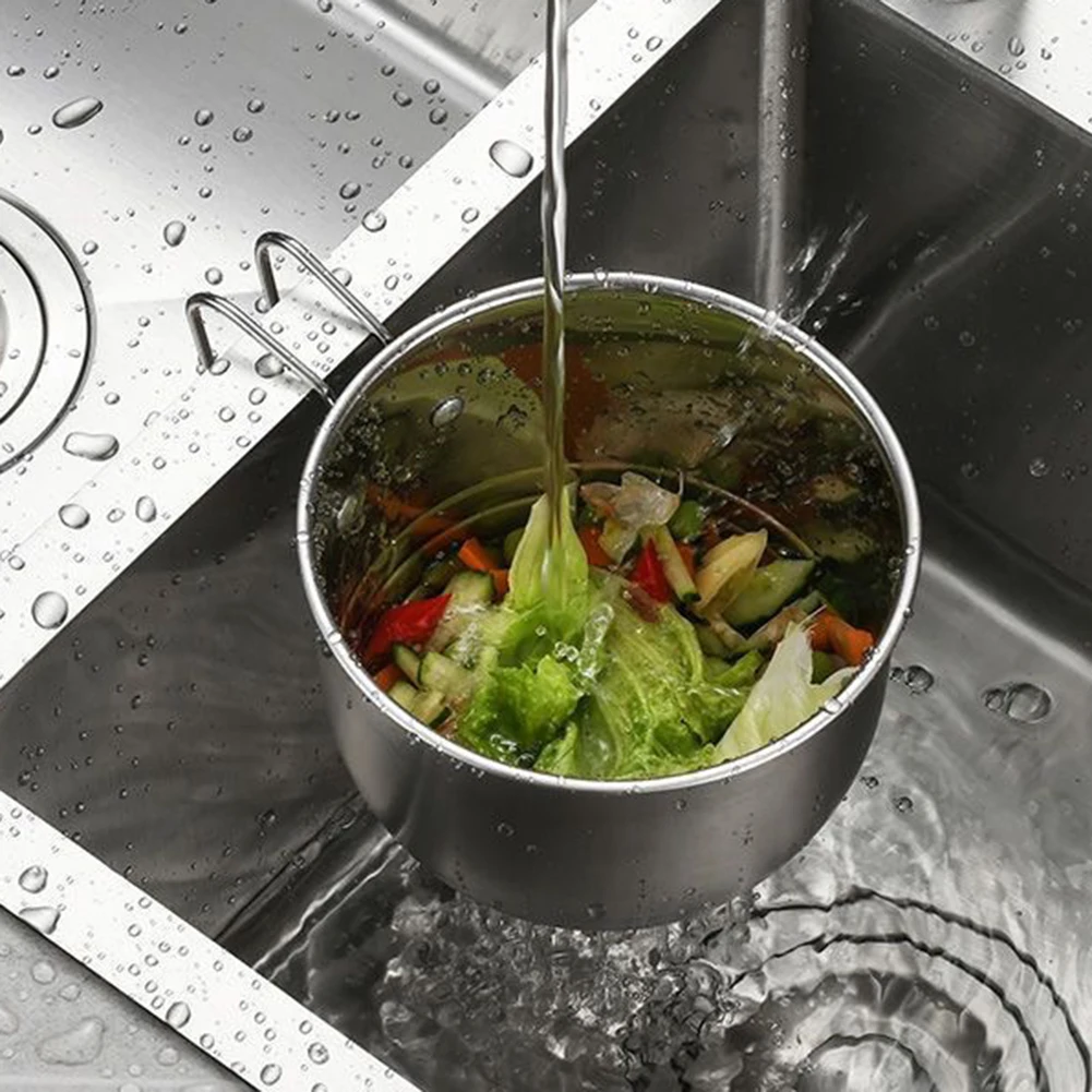 1Pcs Kitchen Sink Drain Basket Stainless Steel Sink Waste Filter Food Vegetables Hanging Filter Basket Storage Organizer