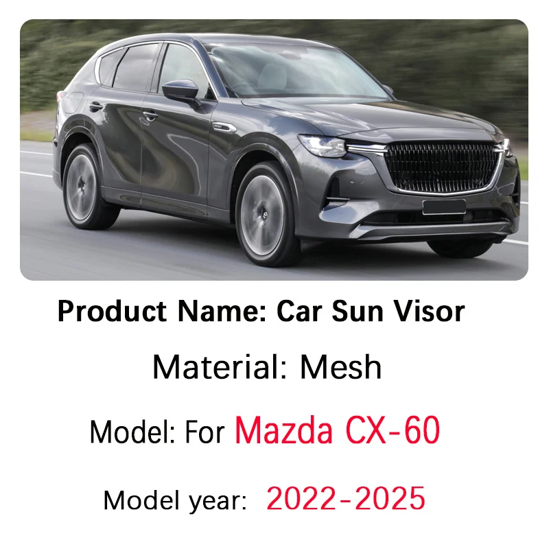 For Mazda CX-60 2022-2025 Car Mesh Shades Auto Accessories Window Sunshades Sunscreen Privacy Curtain Sun Visors Anti Mosquito
