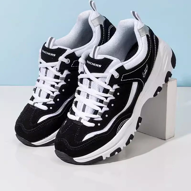 Skechers Women's sneakers Fashion Casual shoes Retro shock-absorbing Panda shoes