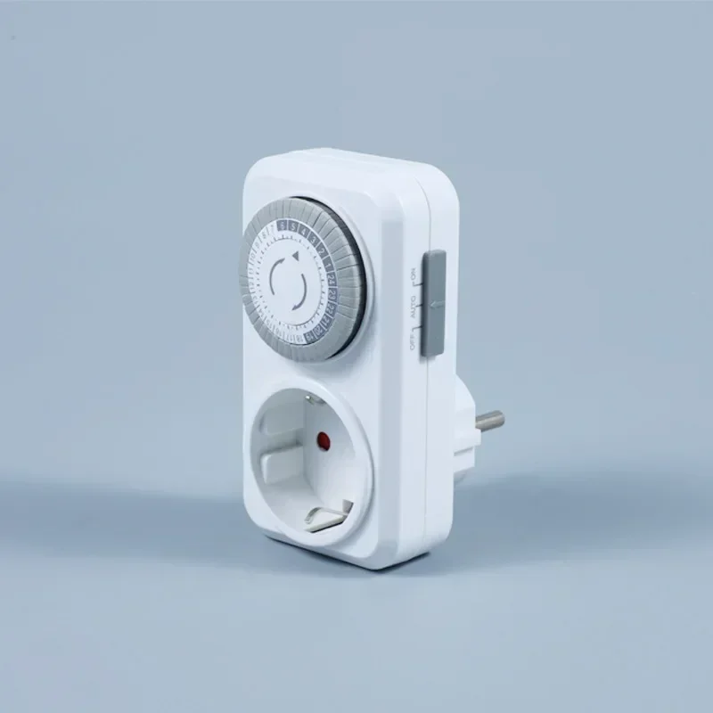 ألمانيا التوصيل ميقاتي ميكانيكي المقبس 24 ساعة دورة التبديل التلقائي منفذ كهربائي دعم 16A 3680 واط عالية الطاقة لإسبانيا