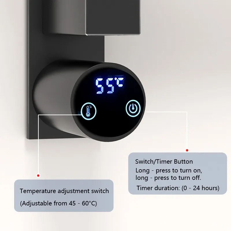 Factory Towel Drying Rack Wall Mounted Warmer With Timer And Temperature Adjustments Heater For Bathroom
